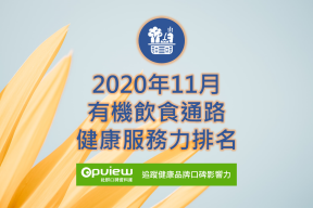 Read more about the article 11月有機飲食通路健康服務力排行榜評析