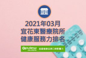 03月宜花東地區醫院健康服務力排行榜評析