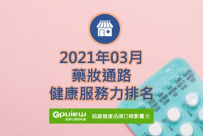 Read more about the article 03月藥妝通路健康服務力排行榜評析