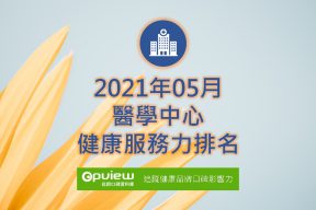 Read more about the article 05月醫學中心健康服務力排行榜評析