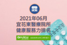 06月宜花東地區醫院健康服務力排行榜評析