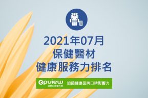 Read more about the article 07月保健器材健康服務力排行榜評析