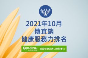 Read more about the article 10月傳直銷健康服務力排行榜評析