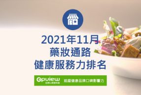 Read more about the article 11月藥妝通路健康服務力排行榜評析