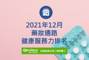 Read more about the article 12月藥妝通路健康服務力排行榜評析