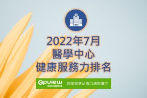 Read more about the article 7月醫學中心健康服務力排行榜評析