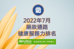 Read more about the article 7月藥妝通路健康服務力排行榜評析