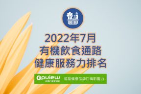 Read more about the article 7月有機飲食通路健康服務力排行榜評析