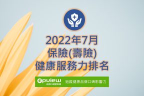 Read more about the article 7月保險健康服務力排行榜評析