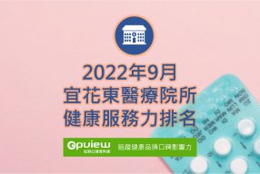 Read more about the article 09月宜花東地區醫院健康服務力排行榜評析