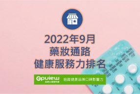 Read more about the article 09月藥妝通路健康服務力排行榜評析