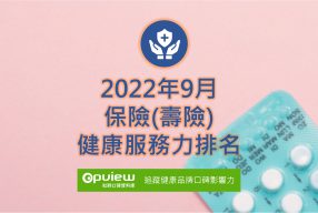 Read more about the article 09月保險健康服務力排行榜評析