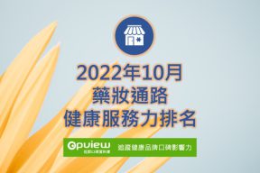 Read more about the article 10月藥妝通路健康服務力排行榜評析