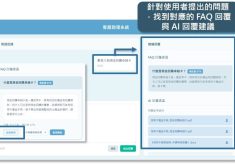 內部客服助理系統問答畫面示意圖